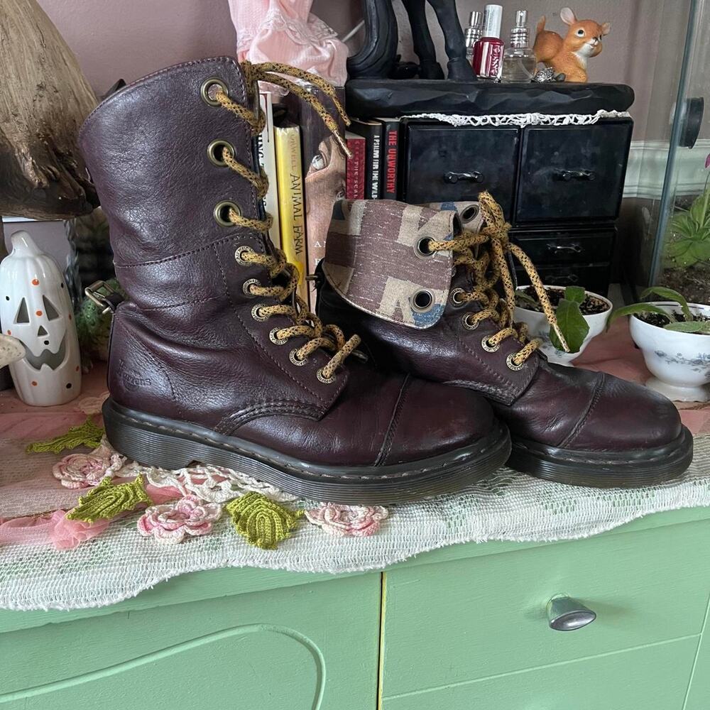 Dr Marten Aimilita union jack foldover boot